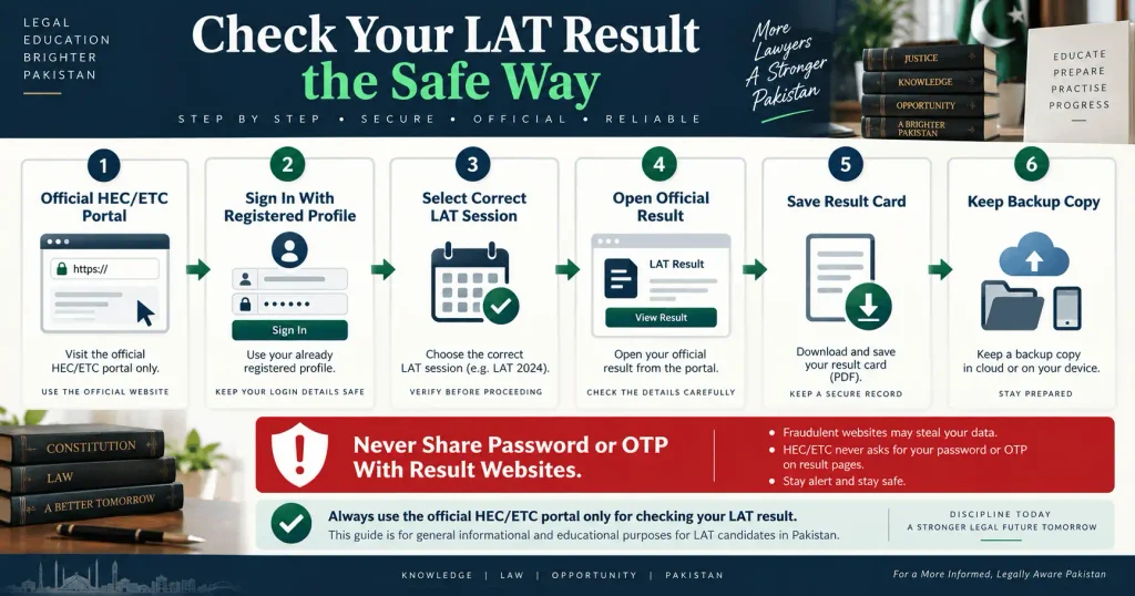 How to check LAT Result through the official HEC ETC portal in Pakistan step by step