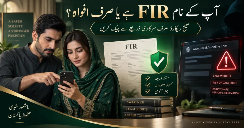 FIR check online in Pakistan through safe official police verification