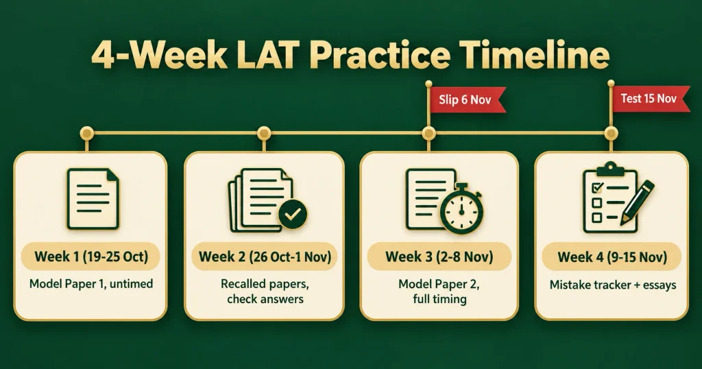 Four-week plan to practise with past papers and two model papers before 15 November